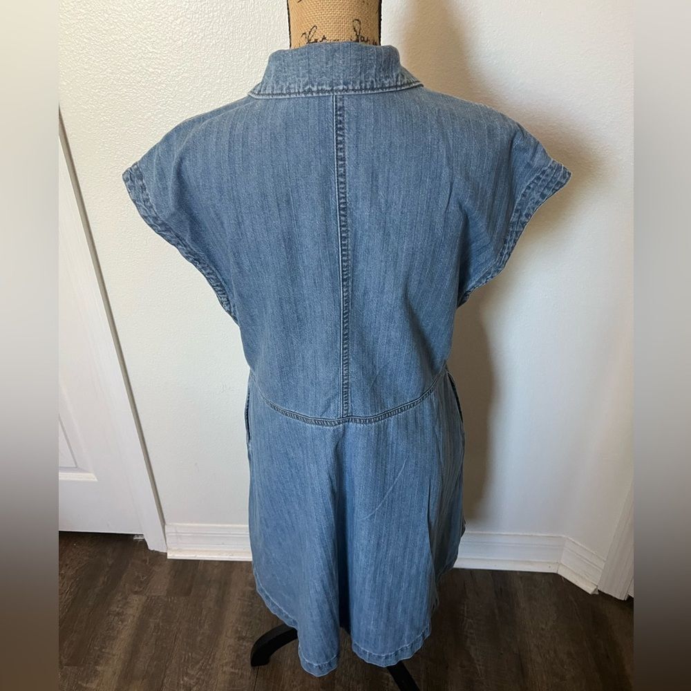 Universal Thread Cap Sleeve Button Down Dress-Siz… - image 2